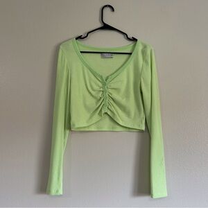 Light green cropped top